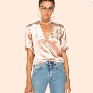 A.L.C. Blaise Choker Top in Velvet Pink